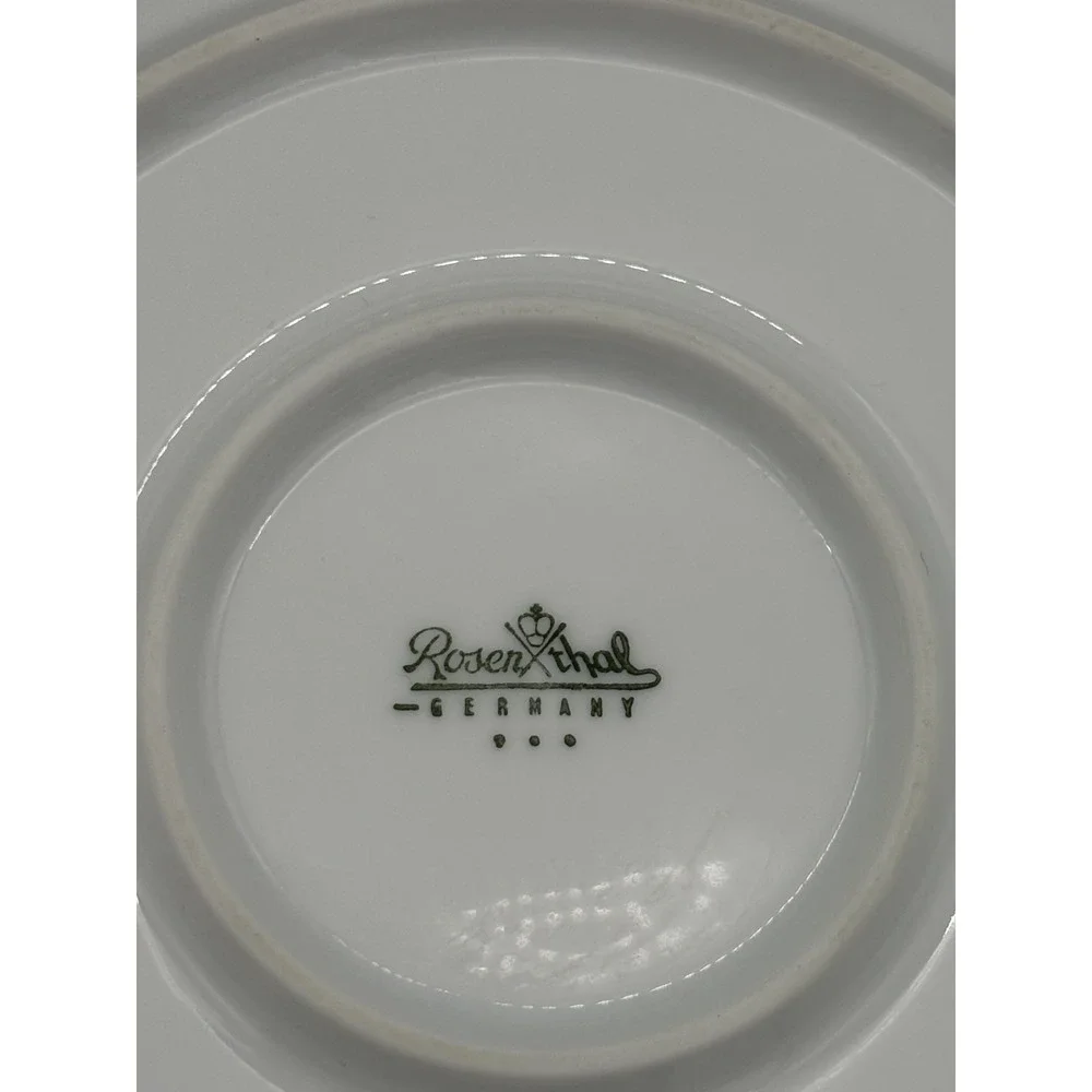 Vintage Rosenthal‎ White Porcelain Lidded Bowl & Plate Made in Germany 6